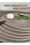 6 Pieces Handmade Stain-Resistant American Serving Plate Mat Jute Placemat Cream Color - 5