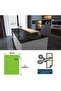 ملصق لاصق بنمط رخامي |   طاولة مطبخ مقاومة للماء باللون الأسود 5x0.6 م - 6