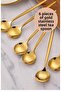 6 titantum bright Gold stainless steel tea spoons not tarnish - 3