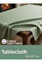 Cotton Satin Fabric Christmas Green Tablecloth 160X210 - 3