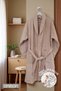 Şalyaka Zaya Bathrobe Powder 100% Cotton Ideal for Unisex Spa Women/Men