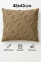 Throw Pillow Cover 43X43 cm – Double-Sided, Zippered, Compatible with Luxury Chenille Fabric Sofa Cover 1 Piece - 2