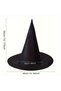 8 Pieces Black Witch Hat – Adult & Child Costume Accessory - 2