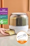 Multi-Purpose 360 °   Rotatable 6 Compartment Food and Dry Legumes Organizer Storage Container Legume Organizer