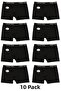 Boy's Lycra Black Boxers Pack of 10