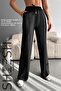 Soft Textured Modal Black Top and Bottom Set Bottom Palazzo Sweatpants Trousers Top Crop Hoodie - 7
