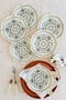 Harmoni 6-Piece 19 cm Special Design Premium Porcelain Cake Plate Set green - 3