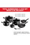 Dark Stone 7pc Cookware Set | Non-Stick | Heat Indicator | Ergonomic Handles | Glass Lids B491S785 - 6