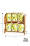 Citrus 6-Piece Porcelain Spice Rack with Wooden Stand - 3