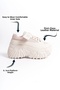 Cream Laced High Sole Skin Casual Women's Mesh Sneaker Sports Shoes - 2