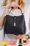 Original Women's New Season 4 Compartment Luxury Soft Leather Lock Detailed Cross Column Strap Shoulder Bag