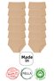 Women's 12-Pack Skin Color Heart High Waist 100% Cotton Panties