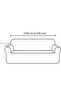 Tula Pattern Sofa Cover 3-Piece / 3-Person Elastic Non-Slip Sofa Bed Cover Sofa Cover 1 Piece - 2