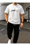 Trendy Clothing American City Print Top and Bottom Tracksuit Set Oversized Crew Neck - 7