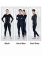 Isıltermal |   Unisex Cotton Winter Collection (Navy Blue Anthracite Black) 3 Piece Thermal Set - 5