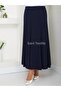 Large Size Mother Skirt with Elastic Waist - Sendy Fabric - 5
