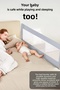 180 cm Mega Baby Safety Barrier - Heightened Children's Bed Railing Folding Protective Barrier - 3