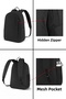 Black Waterproof Everyday Backpack - 3