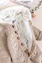 Knitwear Knitted Welsoft Lined Hooded Winter Baby Rompers - 2