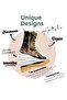 Women's Vegan Leather Black Zippered Long Boots - Art Form Design - 8