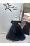 Girls Black Noble Princess Dress – Wedding and Special Occasion Evening Dress with Fluffy Tulle Skirt - 5
