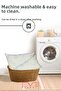 2 Pieces Bamboo Series Case with Zipper Washable Hypoallergenic Silicone Fiber Pillow 50x70cm 800 g - 8