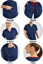 Petrol Blue Lycra Nurse Jersey Bottom Top Surgical Team Scrubs Uniform Surgical Jersey - 3