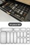 18-Piece Modular Set Cutlery Drawer Organizer Cutlery and Knife Organizer Anthracite - 2