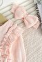 Cotton Baby Girl Romper Set with Bandana and Bow - 4