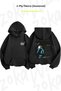 Oversize Muichiro Tokito Demon Slayer Back Printed Hooded Sweatshirt (2 Yarns)