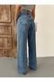 Women's Wide-Leg Laser High-Waist Wide-Leg Jeans Mid Blue - 6