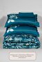 Alvera Duvet Cover Set Double Size 100% Cotton Satin (200X220 cm) Green - 5