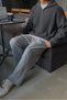 Men's Ribbed Half Zipper Collar Detailed Smoked Sweater - 5