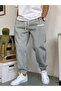 Balance Printed Sweatpants Jogger - Gray Printed High Waist Elastic Leg - 4