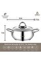 7 Piece Grand Stainless Steel Cookware and Teapot Set Suitable for All Stoves - 5