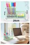 Desktop Metal Pen Holder Set 3-Piece Combo 1 Pack Mesh Perforated Pastel Colored Pen Holder Paper Holder Cube - 2