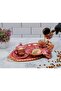 6-Person Embroidered Copper Cup Set, Set (Tray Turkish Delight Bowl, 6 Cups, 6-Person Coffee Pot)