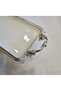 Cast Edge Frameded Footed Porcelain Presentation Plate 30*14 Silver - 5