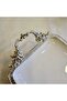 Cast Edge Frameded Footed Porcelain Presentation Plate 30*22 Silver - 7