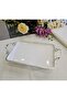 Cast Edge Frameded Footed Porcelain Presentation Plate 30*22 Silver