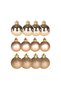 Christmas Ball, Glittery Matte Shiny, Gold-Champagne - Set of 12, 6 cm - 2