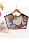 Ethnic Leaf Patterned Artistic Shoulder Shawl |   Terra Etnica Tropical Leaf Art Scarf Collar - 2