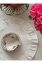 Round White Linen Fabric American Placemat (38X38Cm) - 2
