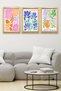 3-Piece Wooden Frame Look Stylish Wall Painting Model, Home, Living Room, Office Mdf Painting Set - 3
