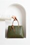 Miami Polo Green Tan 3 Compartment Long Crossbody Shoulder & Handbag (32X24 cm) - 5