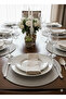 American Service / Presentation Plate Mat / Cream White Gray Coffee Color Options / 6 Pieces Jute Supla - 7