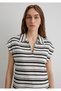 Striped Polo T-Shirt Loose Fit / Loose Relaxed Cut 1612610-85454 - 6