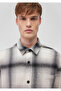 Checkered Beige Shirt Oversize / Wide Cut 0211309 -88674 - 4