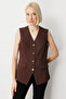 سترة على شكل حرف V مع جيب بغطاء