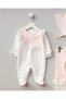 Bella 3-Piece Organic Hospital Discharge Set with Bow Detail 100% Cotton Newborn Baby Girl - 6